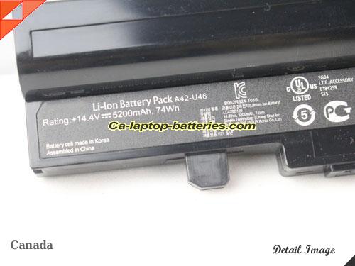  image 5 of A41-U46 Battery, Canada Li-ion Rechargeable 5200mAh, 74Wh  ASUS A41-U46 Batteries
