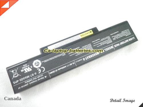  image 2 of Genuine CLEVO M77SUN Battery For laptop 4400mAh, 47.52Wh , 10.8V, Black , Li-ion