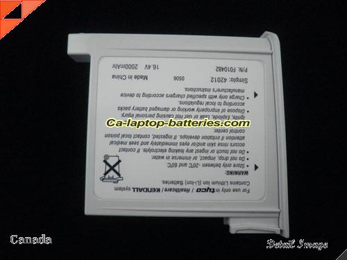  image 3 of F010482 Battery, Canada Li-ion Rechargeable 2000mAh SIMPLO F010482 Batteries