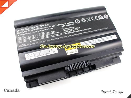  image 1 of 6-87-P180S-427 Battery, Canada Li-ion Rechargeable 5900mAh, 89.21Wh  CLEVO 6-87-P180S-427 Batteries