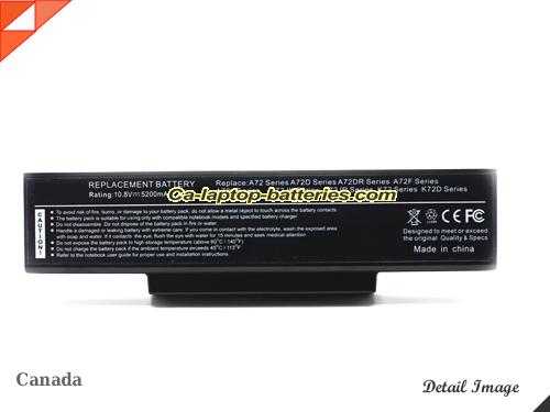  image 5 of ASUS K72F-X1 Replacement Battery 5200mAh 10.8V Black Li-ion