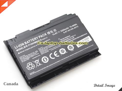  image 4 of Genuine CLEVO P150EM Battery For laptop 5200mAh, 76.96Wh , 14.8V, Black , Li-ion