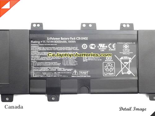  image 2 of C31-X402 Battery, Canada Li-ion Rechargeable 4000mAh, 44Wh  ASUS C31-X402 Batteries