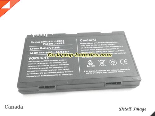  image 4 of PA3395-1BAS Battery, Canada Li-ion Rechargeable 4400mAh TOSHIBA PA3395-1BAS Batteries
