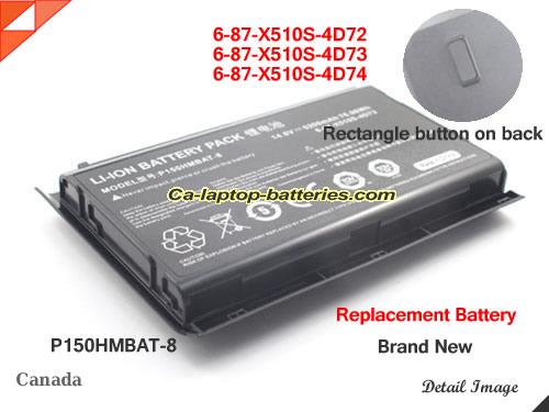  image 1 of 6-87-X510S-4D73 Battery, Canada Li-ion Rechargeable 5200mAh CLEVO 6-87-X510S-4D73 Batteries