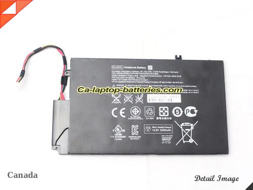  image 2 of Genuine HP ENVY SLEEKBOOK 4T-1000 REFURB Battery For laptop 3400mAh, 52Wh , 14.8V, Black , Li-ion