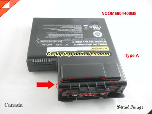  image 1 of Genuine SAGER M57A Battery For laptop 4400mAh, 14.8V, Black , Li-ion