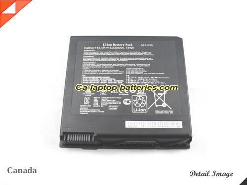  image 5 of A42-G55 Battery, Canada Li-ion Rechargeable 5200mAh, 74Wh  ASUS A42-G55 Batteries