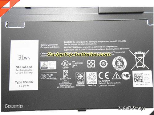  image 2 of GVD76 Battery, Canada Li-ion Rechargeable 31Wh DELL GVD76 Batteries