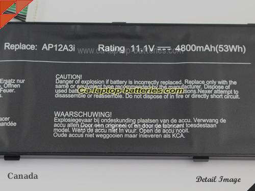  image 3 of ACER TravelMate P648-M-757N Replacement Battery 4800mAh, 53Wh  11.1V Black Li-Polymer