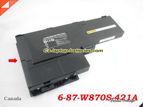  image 1 of Genuine CLEVO W860BAT-3 Laptop Computer Battery 6-87-W870S-421A Li-ion 3800mAh Black In Canada