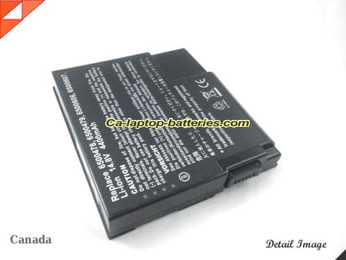  image 1 of Replacement GATEWAY 6500607 Laptop Computer Battery 6500478 Li-ion 4400mAh Black In Canada