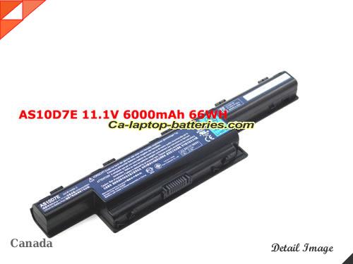  image 1 of Genuine ACER AS10D5E Laptop Computer Battery AS10D7E Li-ion 6000mAh Black In Canada
