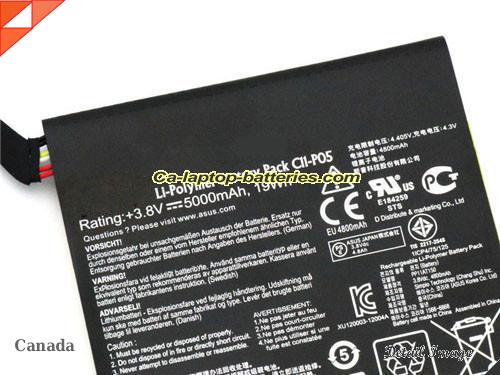  image 2 of Genuine ASUS C11P05 Laptop Computer Battery C11-P05 Li-ion 5000mAh, 19Wh Black In Canada