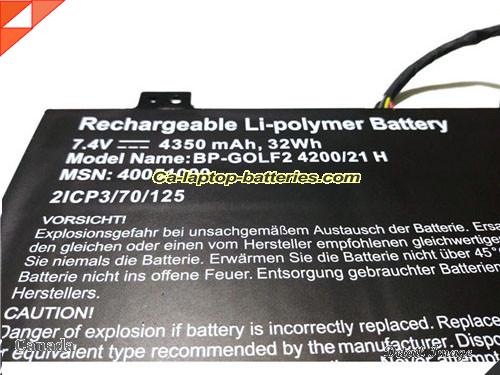  image 2 of Genuine ACER BP-GOLF2 Laptop Computer Battery 2ICP3/70/125 Li-ion 4350mAh, 32Wh Black In Canada