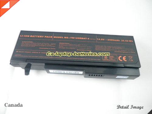  image 2 of Genuine CLEVO TN120RBAT-4 Laptop Computer Battery  Li-ion 2400mAh Black In Canada
