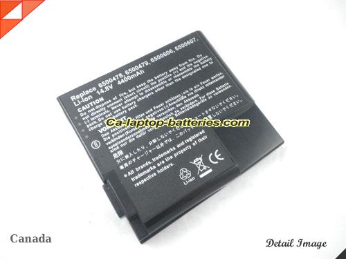  image 2 of Replacement GATEWAY 6500607 Laptop Computer Battery 6500478 Li-ion 4400mAh Black In Canada