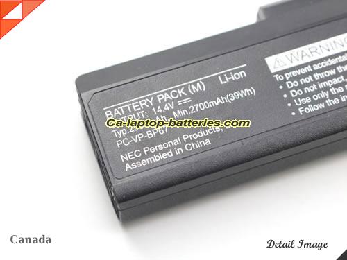 image 3 of Genuine NEC PC-VP-BP68 Laptop Computer Battery PC-VP-BP67 Li-ion 2700mAh, 39Wh Black In Canada