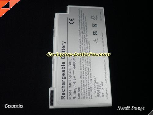  image 3 of Replacement GATEWAY 6500839 Laptop Computer Battery 6500853 Li-ion 4400mAh Sliver In Canada
