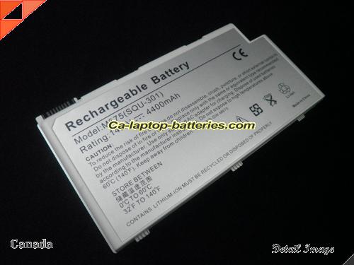  image 4 of Replacement GATEWAY 6500839 Laptop Computer Battery 6500853 Li-ion 4400mAh Sliver In Canada