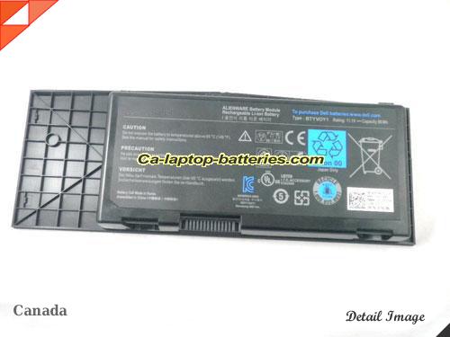  image 5 of Genuine DELL 318-0397 Laptop Computer Battery BTYVOY1 Li-ion 90Wh Black In Canada